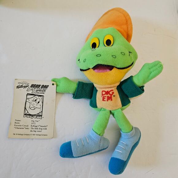 Lot of 5 Frogs Kellog's Nickelodeon Kermit Y2k Vintage Plush Stuffed Animal Gift - Picture 4 of 8